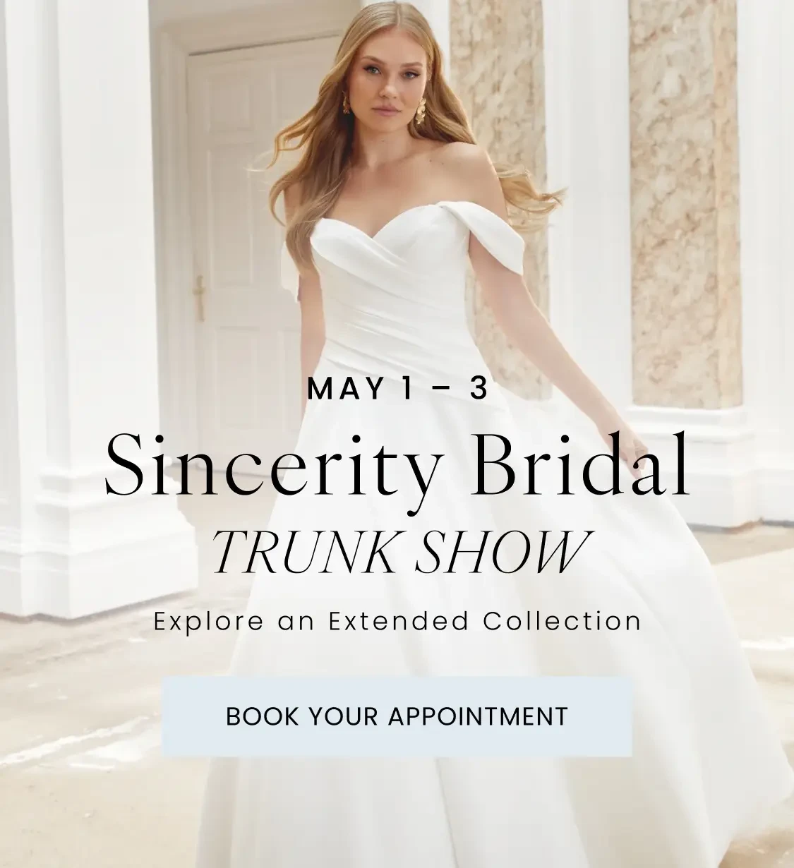Sincerity Bridal Trunk Show Mobile Banner