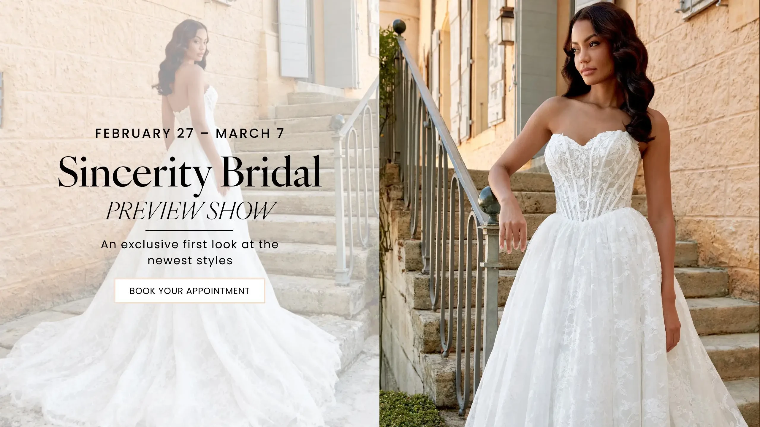 Sincerity Bridal Preview Show Desktop Banner